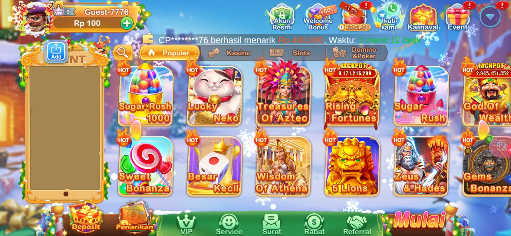 Permainan slot terbaik dengan jackpot hingga miliaran di K3K3 Apk 4 J 1914 F.